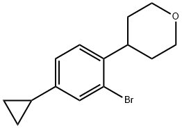 4-(2-bromo-4-cyclopropylphenyl)tetrahydro-2H-pyran 结构式