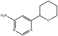6-(tetrahydro-2H-pyran-2-yl)pyrimidin-4-amine 结构式