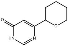 6-(tetrahydro-2H-pyran-2-yl)pyrimidin-4-ol 结构式