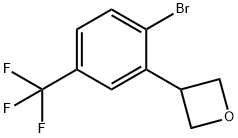 3-(2-bromo-5-(trifluoromethyl)phenyl)oxetane 结构式