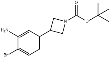 tert-butyl 3-(3-amino-4-bromophenyl)azetidine-1-carboxylate 结构式