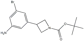 tert-butyl 3-(3-amino-5-bromophenyl)azetidine-1-carboxylate 结构式