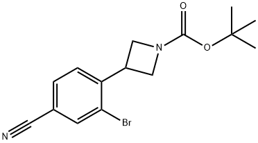 tert-butyl 3-(2-bromo-4-cyanophenyl)azetidine-1-carboxylate 结构式