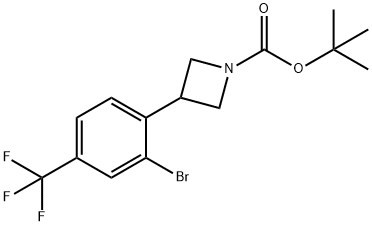 tert-butyl 3-(2-bromo-4-(trifluoromethyl)phenyl)azetidine-1-carboxylate 结构式