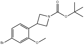 tert-butyl 3-(4-bromo-2-methoxyphenyl)azetidine-1-carboxylate 结构式
