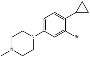 1-(3-bromo-4-cyclopropylphenyl)-4-methylpiperazine 结构式