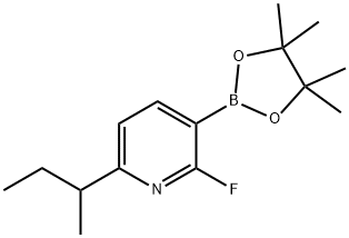 6-(sec-butyl)-2-fluoro-3-(4,4,5,5-tetramethyl-1,3,2-dioxaborolan-2-yl)pyridine 结构式