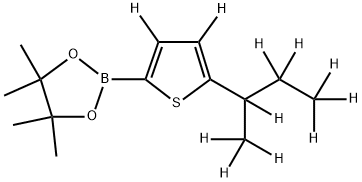 [5-(sec-Butyl)thiophene-d11]-2-boronic acid pinacol ester 结构式
