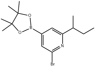 2-Bromo-6-(sec-butyl)pyridine-4-boronic acid pinacol ester 结构式