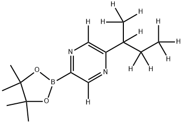 [5-(sec-Butyl)pyrazine-d11]-2-boronic acid pinacol ester 结构式