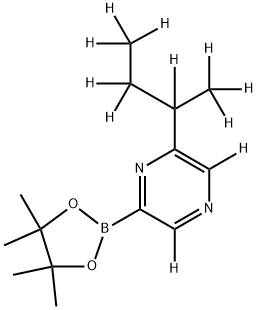 [6-(sec-Butyl)pyrazine-d11]-2-boronic acid pinacol ester 结构式