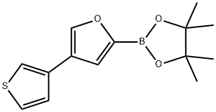 4-(3-Thienyl)furan-2-boronic acid pinacol ester 结构式