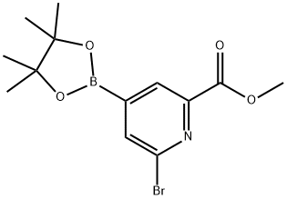 2-Bromo-6-(methoxycarbonyl)pyridine-4-boronic acid pinacol ester 结构式