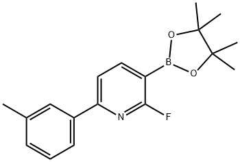 2-Fluoro-6-(3-tolyl)pyridine-3-boronic acid pinacol ester 结构式