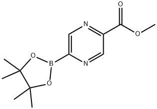 5-(甲氧基羰基)吡嗪-2-硼酸频哪醇酯 结构式