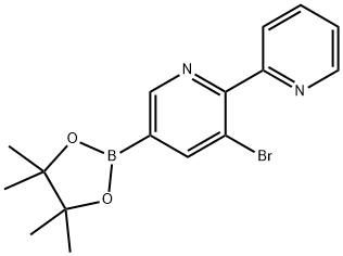 5-Bromo-6-(pyridin-2-yl)pyridine-3-boronic acid pinacol ester 结构式