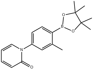 2-Methyl-4-(1H-pyridin-2-one)phenylboronic acid pinacol ester 结构式