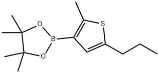 2-Methyl-5-(n-propyl)thiophene-3-boronic acid pinacol ester 结构式