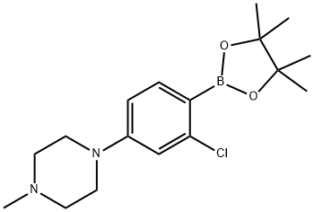 2-Chloro-4-(N-methylpiperazin-1-yl)phenylboronic acid pinacol ester 结构式