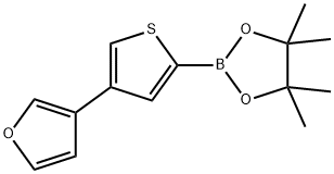 4-(3-Furyl)thiophene-2-boronic acid pinacol ester 结构式