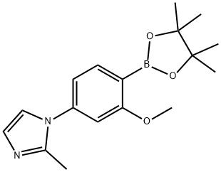2-Methoxy-4-(2-methylimidazol-yl)phenylboronic acid pinacol ester 结构式