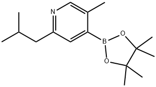 5-Methyl-2-(iso-butyl)pyridine-4-boronic acid pinacol ester 结构式
