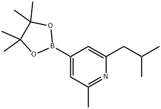 2-Methyl-6-(iso-butyl)pyridine-4-boronic acid pinacol ester 结构式