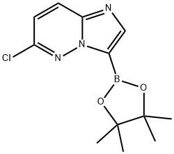 6-氯-3-(4,4,5,5-四甲基-1,3,2-二噁硼烷-2-基)咪唑并[1,2-B]哒嗪 结构式