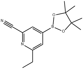 2-Cyano-6-ethylpyridine-4-boronic acid pinacol ester 结构式