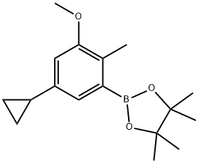 2-Methyl-3-methoxy-5-cyclopropylphenylboronic acid pinacol ester 结构式