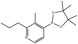 3-Methyl-2-(n-propyl)pyridine-4-boronic acid pinacol ester 结构式