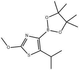 5-(iso-Propyl)-2-methoxythiazole-4-boronic acid pinacol ester 结构式