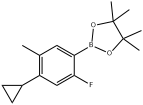 2-Fluoro-5-methyl-4-cyclopropylphenylboronic acid pinacol ester 结构式