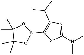 4-(iso-Propyl)-2-(dimethylamino)thiazole-5-boronic acid pinacol ester 结构式