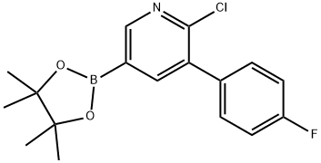 6-Chloro-5-(4-fluorophenyl)pyridine-3-boronic acid pinacol ester 结构式