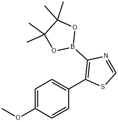 5-(4-Methoxyphenyl)thiazole-4-boronic acid pinacol ester 结构式