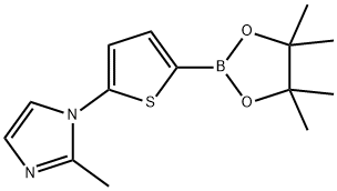 5-(2-Methylimidazol-1-yl)thiophene-2-boronic acid pinacol ester 结构式