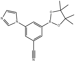 3-Cyano-5-(imidazol-1-yl)phenylboronic acid pinacol ester 结构式