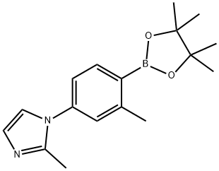 2-Methyl-4-(2-methylimidazol-1-yl)phenylboronic acid pinacol ester 结构式