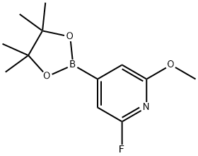 2-氟-6-甲氧基吡啶-4-硼酸频哪醇酯 结构式