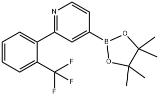 4-(4,4,5,5-tetramethyl-1,3,2-dioxaborolan-2-yl)-2-(2-(trifluoromethyl)phenyl)pyridine 结构式