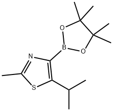 2-Methyl-5-(iso-propyl)thiazole-4-boronic acid pinacol ester 结构式