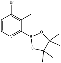 4-Bromo-3-methylpyridine-2-boronic acid pinacol ester 结构式