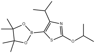 4-(iso-Propyl)-2-(iso-propoxy)thiazole-5-boronic acid pinacol ester 结构式