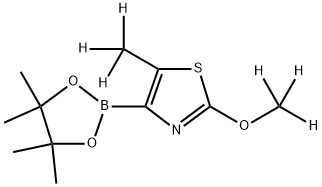 (2-Methoxy-5-methyl-d6)-thiazole-4-boronic acid pinacol ester 结构式