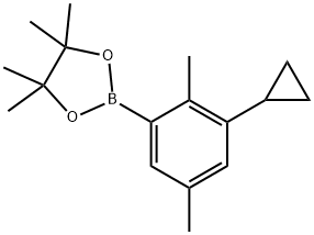 3-Cyclopropyl-2,5-dimethylphenylboronic acid pinacol ester 结构式