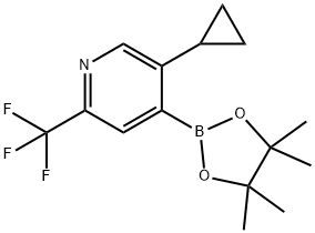 5-Cyclopropyl-2-trifluoromethylpyridine-4-boronic acid pinacol ester 结构式