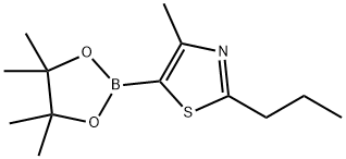 4-Methyl-2-(n-propyl)thiazole-5-boronic acid pinacol ester 结构式