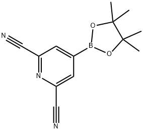 2,6-Di(cyano)pyridine-4-boronic acid pinacol ester 结构式