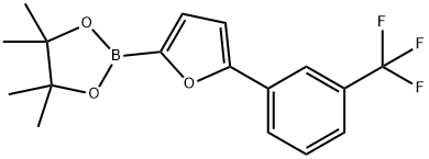 5-(3-Trifluoromethylphenyl)furan-2-boronic acid pinacol ester 结构式